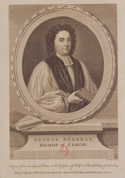 Portrait of George Berkeley Bishop of Cloyne, engraved by Thomas Cook by English School